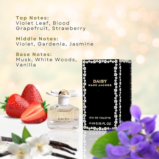 Marc Jacobs Daisy Perfume for Women EDT Mini Splash, 0.13 Ounce