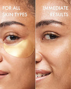 depology Restoring Hydrogel Under Eye Patch | 60 Patches | Brightening Caffeine Gold Pads for Dark Circles | Puffiness | Wrinkles | Refresh | Travel