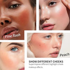 AKARY Velvet Mousse Liquid Blush Makeup for Cheeks, (03 Peach)