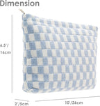 Pazimiik knit checkered makeup bag
