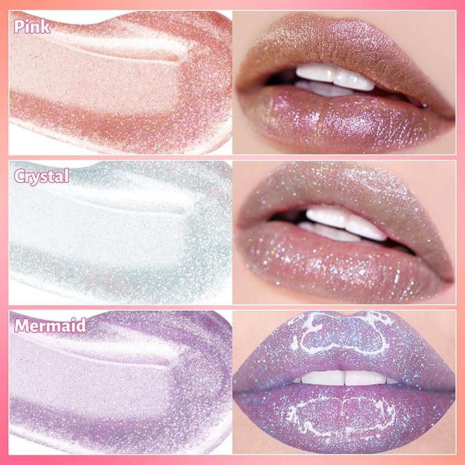 UCANBE 6 Color Glitter Lip Glow Set - Glitter