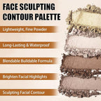 Brown Face Contour Palette,Stereo for Face Retouching, Eye