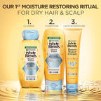 Garnier Whole Blends Honey Water Moisture Restoring Shampoo, Hair Care for Dry Hair and Dry Scalp with Honey Nectar and Floral Water, 28 Fl Oz