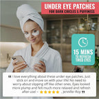 LOOKATME Korean Eye Mask for Dark Circles and Puffiness, Hydrogel Eye Patch for Eye Bags with Rose Gold (60pcs x 2pk), Eye Masks for Puffy Eyes, Hyaluronic Acid and Collagen, Premium Eye Gel Pads