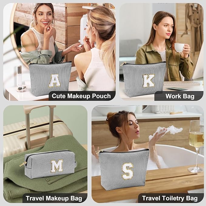 Yoolife initial makeup bag, travel