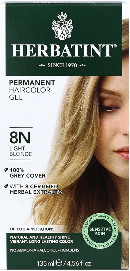Herbatint Permanent Haircolor Gel, 8N