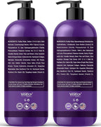 Sulfate Free Brass Toning Purple Shampoo and Conditioner Set for Grey and Silver Hair, Moisturizing & Color-Safe, Enhances Shine & Brightness, Made in USA (16 fl oz each)