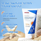 Hyaluronic Acid Body Sunscreen SPF 50, Sunscreen for Body & Face, Sunscreen Body Lotion Water Resistant, Hydrate Moisturizing Body Lotion with Sunscreen SPF 50, Sunscreen Moisturizer for Face Body