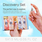 Skylar Perfume Discovery spray Sampler Set - Peach Fields, Vanilla Sky, Lime Sands, Salt Air, Coconut Cove - Hypoallergenic & Clean Perfume for Women & Men - 5 1.5mL