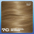 Clairol Nice'n Easy Permanent Hair Dye, 7C Dark Cool Blonde Hair Color, Pack of 3 (Packaging May Vary)