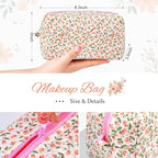 Soidram pink makeup bag floral