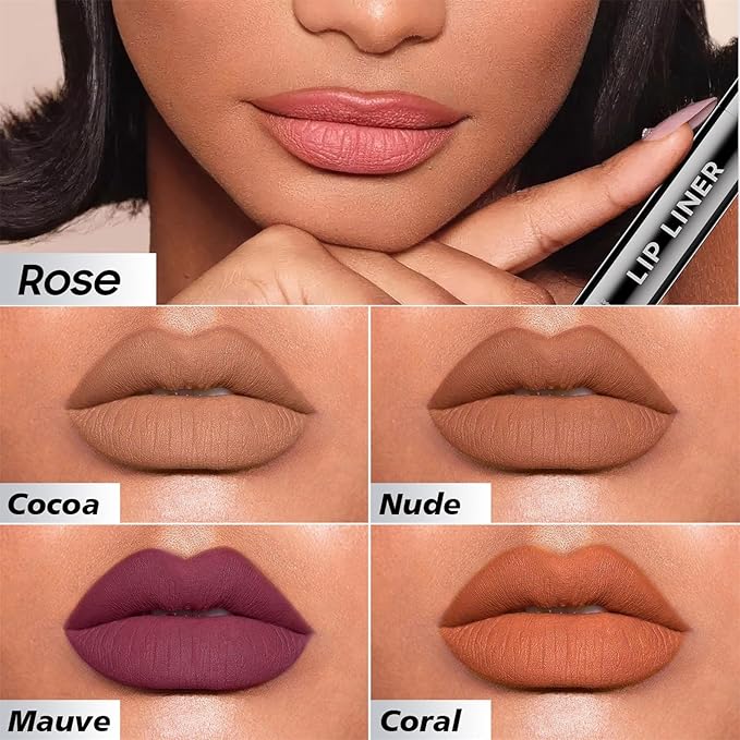 Lip Liner Stain Peel off - Waterproof & Long Lasting Peel Lip Stain Non-Stick Cup, Enhancing Complexion & Nourishing for All Skin Types, Create A Natural Lip Color (Coral, 1 Count)