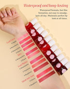 Lip Tint Stain Set, Lip Stain Long Lasting Lightweight Waterproof, Transfer-Proof, Non-sticky, Lip Makeup Matte Finish