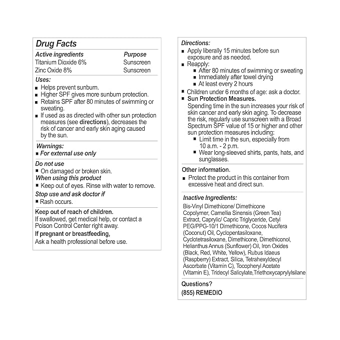 Santo Remedio, Piel Eterna, RADIANCE Silky Primer Mineral Sunscreen with SPF 42 (1.7 Fl Oz), Tinted Broad Spectrum Protection with Antioxidants and Vitamin C, Ivory Tone