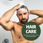 Dr. Squatch Natural Hair Bundle for Men - Healthy, Full Looking Hair - Pine Tar Shampoo (11 fl oz), Pine Tar Conditioner (11 fl oz)