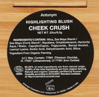 Antonym Cosmetics Baked Blush for Cheeks Face Powder Makeup Wrinkle Defying Minimize Fine Lines Pores Mattifying Highlighting Tan Contour (Crush)