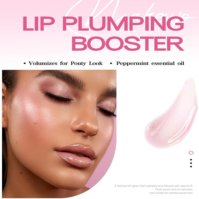 3 Colors Lifter Gloss, Spicy Lip Plumping Booster Lip Glossy Lipstick, Hydrating, Volumizes, High-Shine, Fuller Mirror Lip Glaze, Plump &Pout Lip Plumper for Women Girls, Set #04,05,06
