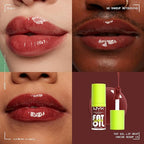 NYX PROFESSIONAL MAKEUP Fat Oil Lip Drip, Moisturizing Lip Oil Gloss, Vegan Tinted Formula, Up to 12 HR Hydration - Inside Scoop (Plum Brown)