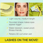 Ardell Active Gainz Lashes - Sweat-Proof & Long-Lasting Wispy Lashes, Comfortable Wear False Eyelashes, 4 Pairs