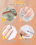 2Pcs Nail Art Brush Set, Multi-Functional 3D Nail Pen for Gel Extensions, Builder Nail Gel Design and Home DIY Manicure (Wood Color)