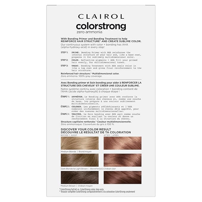 Clairol ColorStrong Permanent Zero Ammonia Hair Dye, 8.63 Sunset Rose - Coral Sands Hair Color, Pack of 1