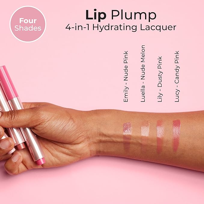 MCoBeauty Lip Plump 4-in-1 Hydrating Lacquer, Emily Nude Lip