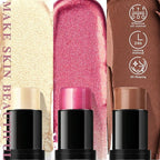 3Pcs Contour Highlighter Cream Blush Stick for Cheeks