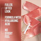 Maybelline Lifter Gloss, Hydrating Lip Gloss with Hyaluronic Acid, High Shine for Plumper Looking Lips, Silk, Warm Mauve Neutral, 0.18 Ounce