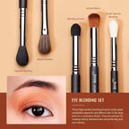 Jessup Eye Makeup Brushes Set Professional Blending Brush for Makeup Eyeshadow 13pcs Premium Synthetic Blender Brush Makeup Black T338