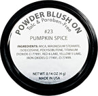 Pumpkin Spice Orange Peach Blush Pressed Cheek Blush Color Contour Powder, Talc & Paraben Free, 4 Grams, No Animal Testing & Cruelty Free