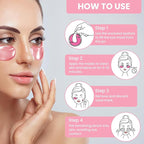 Under Eye Mask Under Eye Gels with Irish Sea Moss Bulgarian Rose and Hyaluronic Acid 60 Eye Gels (30 Pairs) Eye Masks for Men and Women