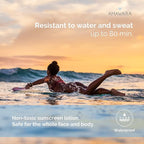 Mineral Transparent Sunscreen Face Stick SPF 50, Reef Safe Sunblock, 22.5% Zinc Oxide Waterproof Sun Screen, Broad Spectrum, Safe for Kids and Sensitive Skin, Vegan, Cruelty Free, 0.6oz