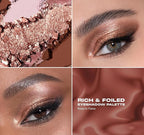 Morphe Rich & Foiled Artistry Palette - Foil-Effect Eyeshadow Palette with Matte, Shimmer & Foil Finishes - Mauve & Pink Eyeshadow with Luminous Payoff - Rose to Fame (0.35 oz)