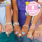 Horizon Group USA Sanrio Hello Kitty and Friends Shimmer Lip Gloss Making Kit, Makes 5 Hello Kitty Glitter Lip Gloss Rings, DIY Hello Kitty Lip Gloss Kit, Great Birthday Gift for Ages 6+