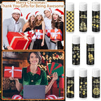 48 Pcs Lip Balm Bulk Gift Christmas Black Gold Lip Balms Christmas Lips Care Products, Lip Moisturizer Treatment for Christmas Stocking Stuffers, Appreciation Gifts for Women Girls Employee