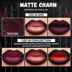 3 Colors 2 in 1 Gothic Lip Liner Set, Matte Purple Dark Red Black Lip Liner Plumping Smooth Creamy Lip Pencil, High Pigmented Long lasting Lip Stain Lipstick Goth Halloween Makeup, 05+07+08