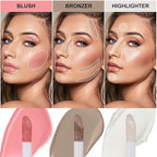 3Pcs Liquid Contour Makeup Trio with Bronzer Shade,