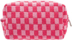 Pazimiik checkered makeup bag for