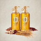 Daeng Gi Meo Ri- Ki Gold Ginseng Blossom 2 Shampoo Set, Real Ginseng Inside, Herbal Shampoo, Hair Growth, Preventing Hair Loss, 24.01 fl oz each