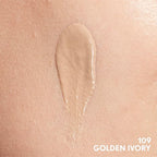 COVERGIRL Clean Invisible Foundation Makeup, Dewy & Glowy Natural Finish, Buildable Coverage, Skin-Like Smooth Look, Vegan, Golden Ivory, 1oz