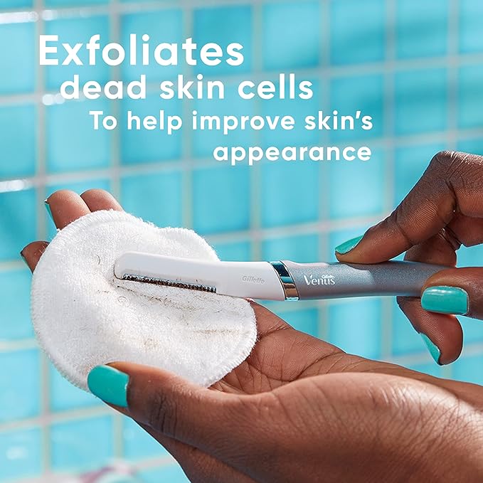 Gillette Venus Dermaplaning Tool, 2 Blade Refills, Exfoliating Face Razors for Women, Eyebrow and Facial Dermaplane Razor