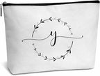 Monogram makeup bag letter toiletry