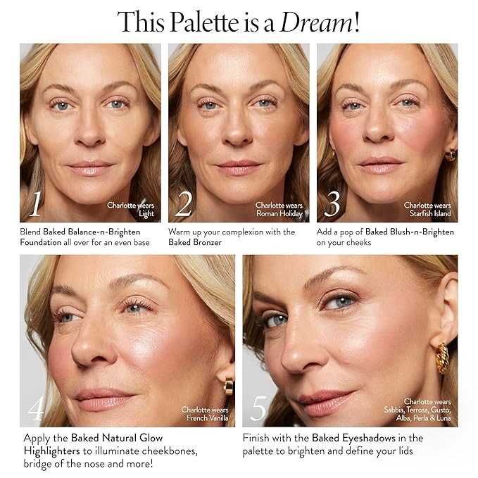 LAURA GELLER NEW YORK The Best of the Best Baked Palette - Tuscan Dreams - Full Size - Includes Bronzer, Blush, Highlighter and 6 Eyeshadows - Travel-Friendly (Best of the Best Tuscan Dreams)