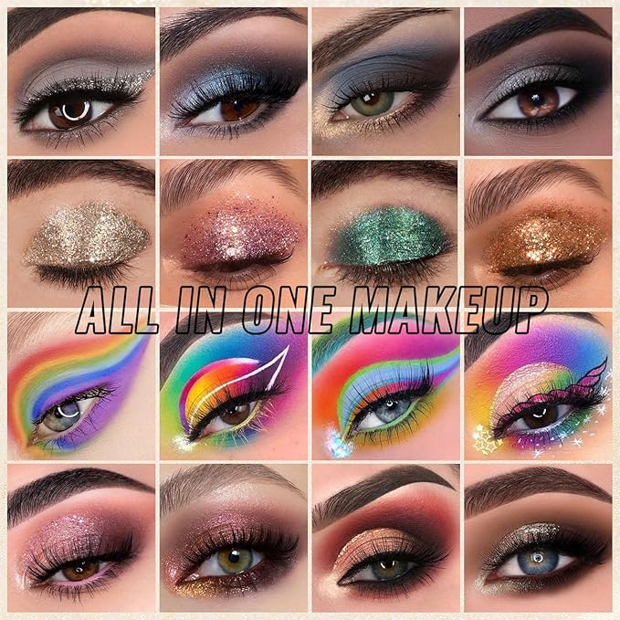 UCANBE Eyeshadow Palette with 15 Brushes Makeup Sets, Pigmented