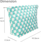 Pazimiik knitted checkered makeup bag