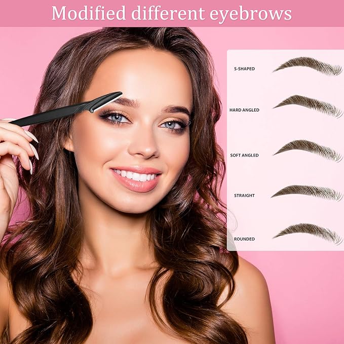 Boao 60 Pieces Eyebrow Razor Shaver Dermaplaning Tool Hair Shavers for Women and Man Face Microblades Shaper Trimmer with Precision Cover Skincare Party Favors