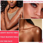 Face Glitter Blush Shimmer Waterproof Highlighter Blusher Powder,Facial Contour Corrector Long Lasting Glitter Illuminator Highlighter Palette Shimmer Highlight Makeup Palette(04#)