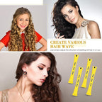 48 Pieces Hair Perm Rods Short Cold Wave Rods Plastic Perming Irons Hair Curling Rollers Curlers with Steel Pintail Comb Rat Tail Comb for Hairdressing Styling Supplies(0.28 Inch,Yellow and Orange)