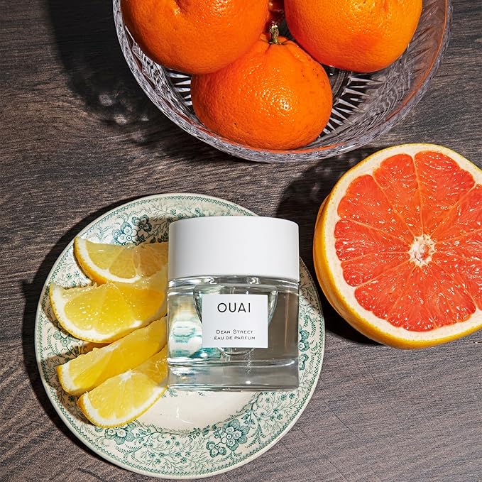 OUAI Dean Street Eau de Parfum - Elegant Womens Perfume for Everyday Wear - Fresh Floral Scent with Notes of Citrus, Apricot, Magnolia and Delicate Hints of Rose and Musk (1.7 Oz)