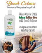 Caribbean Sol - Beach Colours Natural Self Tanning Lotion- Natural Eco-Friendly Sunless Tanner Skin Moisturizing Quick Self Tan Body Lotion 6oz.